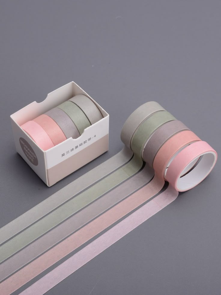 Muted Harmony Washi Tape Set - 5 Rolls