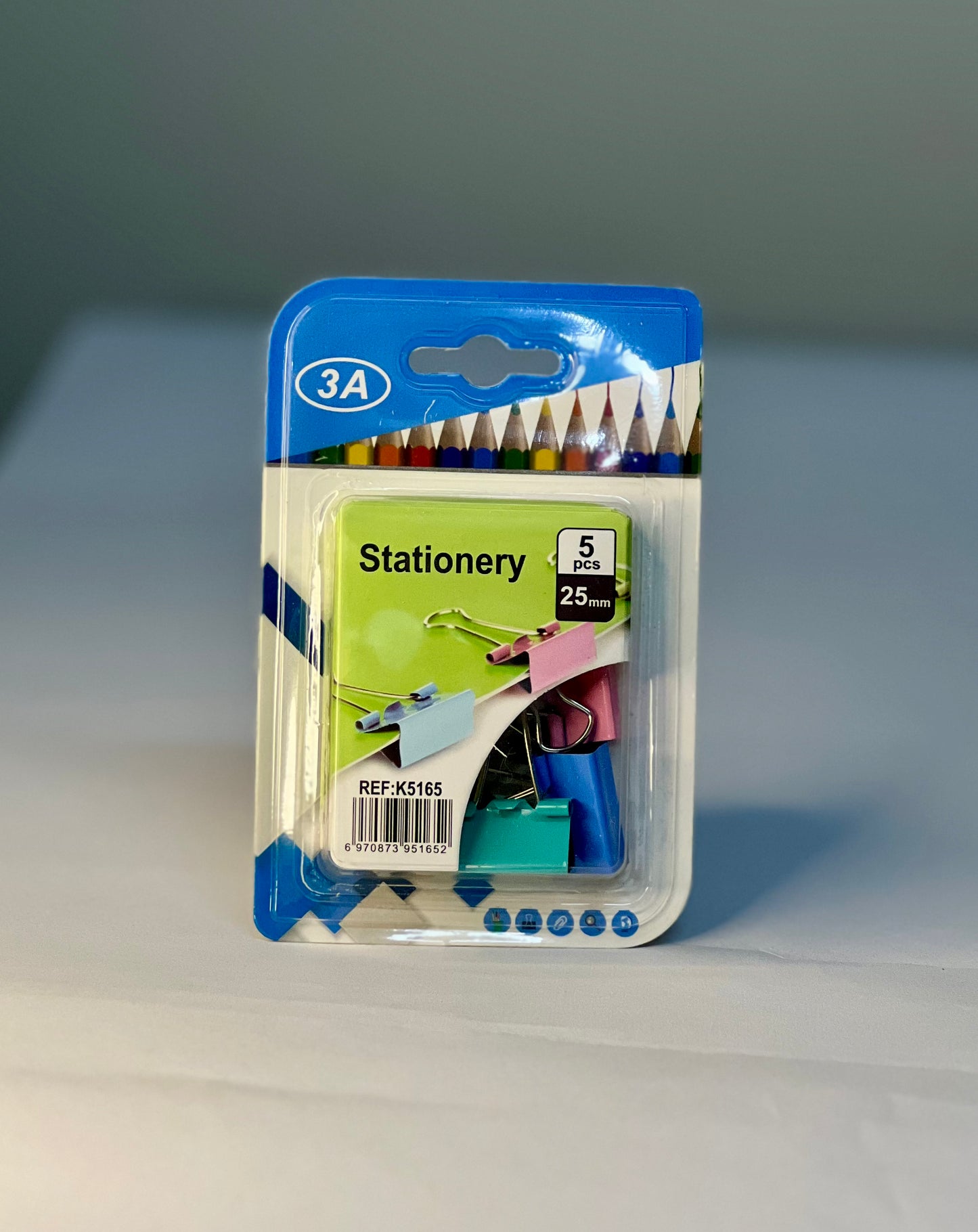 Pastel Binder Clips – 5 pcs (25mm)