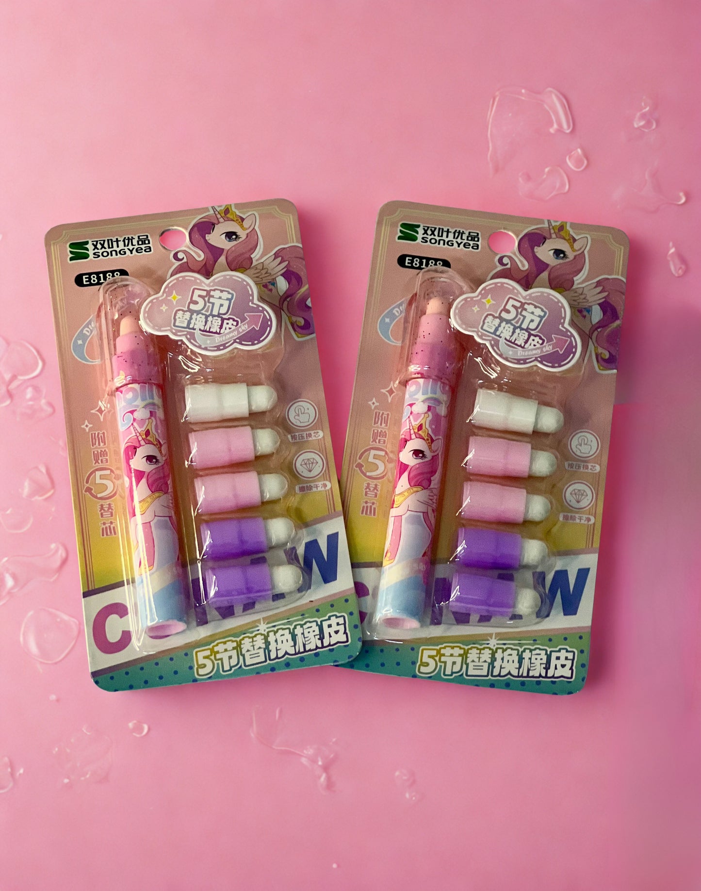 Unicorn Refillable Eraser Pen – 10 Refills