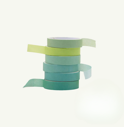 Northern Europe Plain Washi Tape Set - 6 Rolls