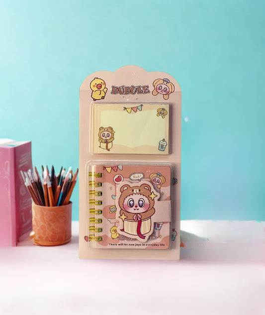 Peachy Baby Labubu - Memo Pad & Mini Notebook Set