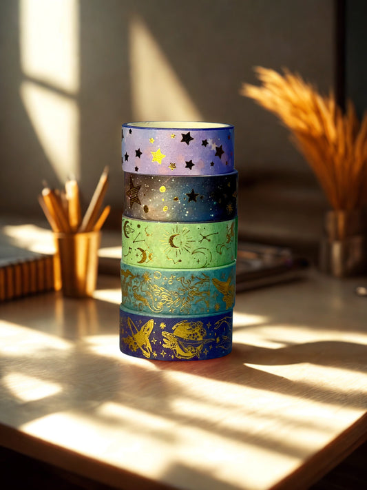 Galactic Glow Washi Tape Set - 6 Rolls
