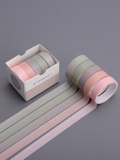 Muted Harmony Washi Tape Set - 5 Rolls