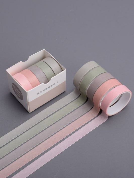 Muted Harmony Washi Tape Set - 5 Rolls