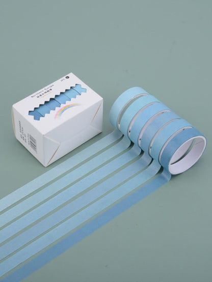 Northern Europe Plain Washi Tape Set - 6 Rolls