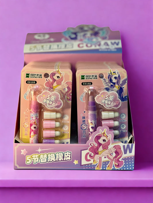 Unicorn Refillable Eraser Pen – 10 Refills
