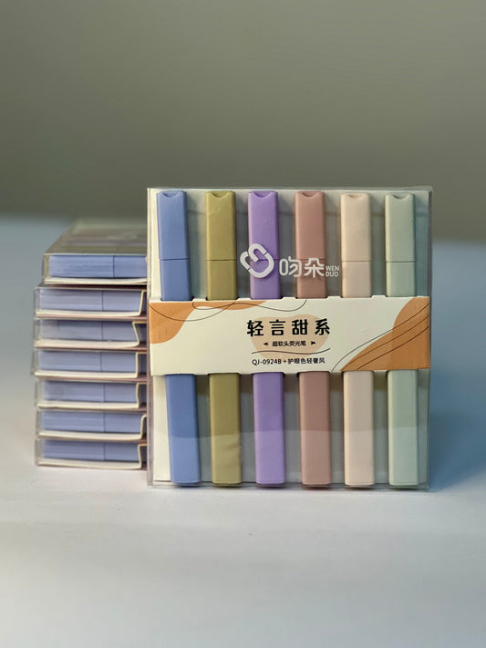 Soft Pastel Highlighters (Sweet Tones Edition) – Set of 6