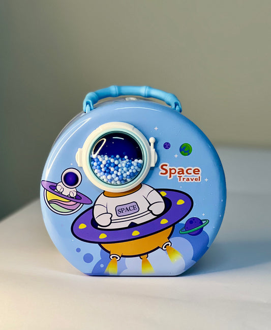 Space Travel Coin Bank - Blue
