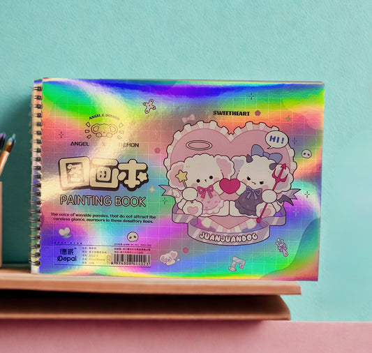 Holographic Spiral Painting Book – Angel x Demon
