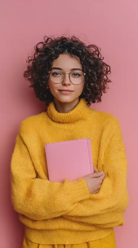 Pastel Pink Blank Notebook + stickers pack + Sleeve